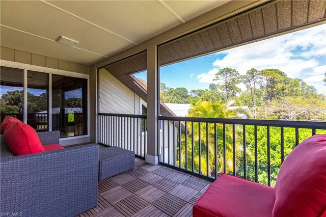 a outdoor space with lounge chair