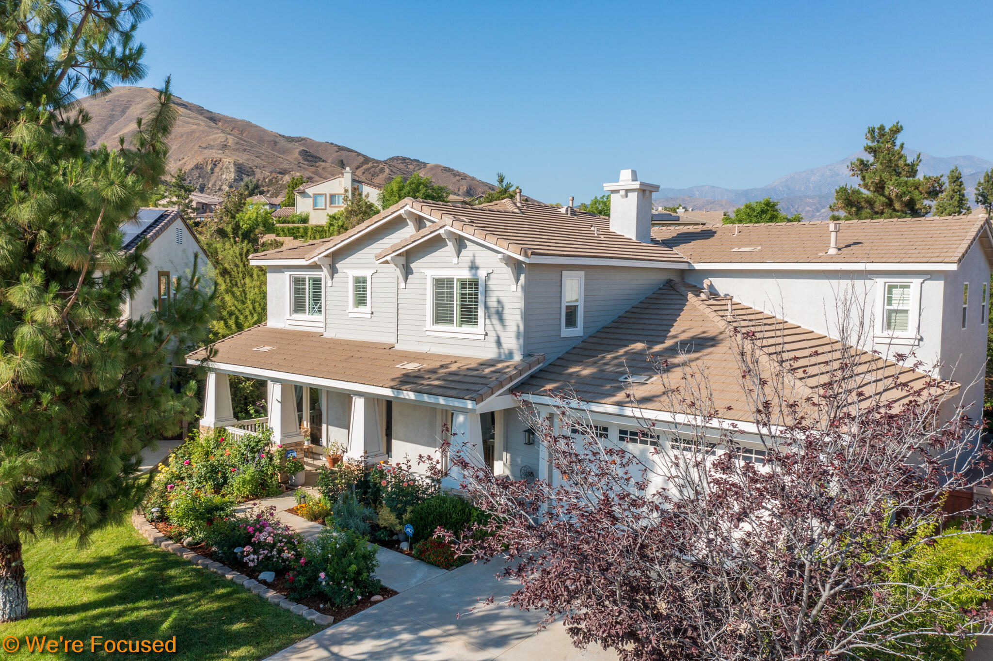 33856 Augusta Circle Yucaipa, CA 92399 - Photo 48 of 55 a front view of a house with a garden