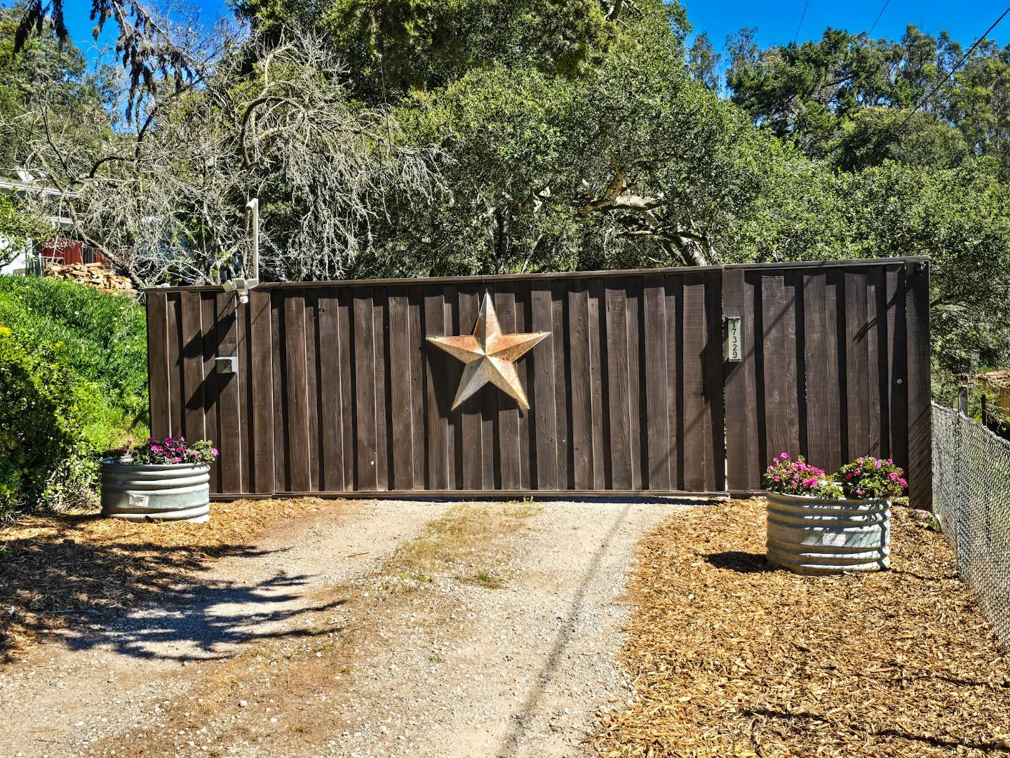 a view of wooden fence