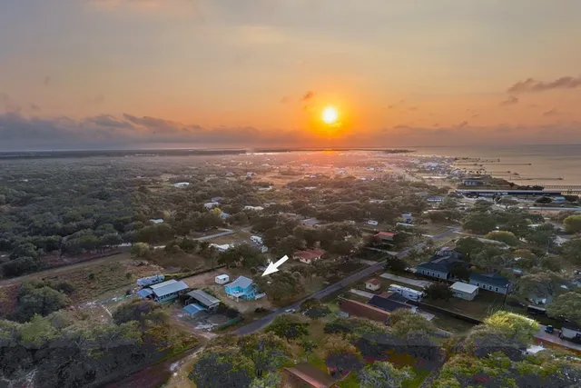 an aerial view of multiple house