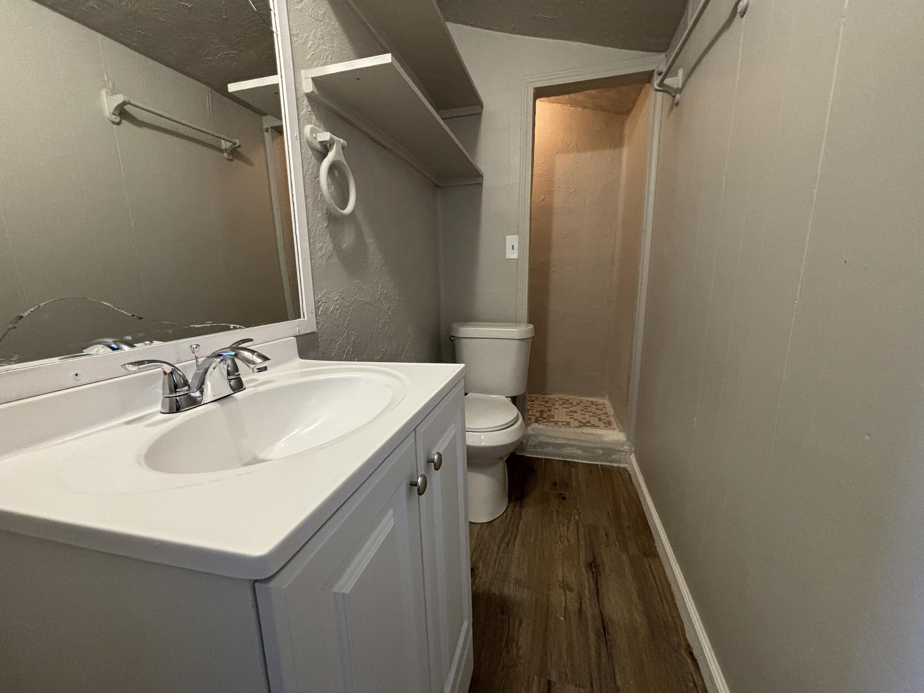 4822 37th Street Lubbock, TX 79414 - Photo 9 of 12 a bathroom with a sink and a toilet