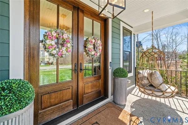 a living room filled with furniture