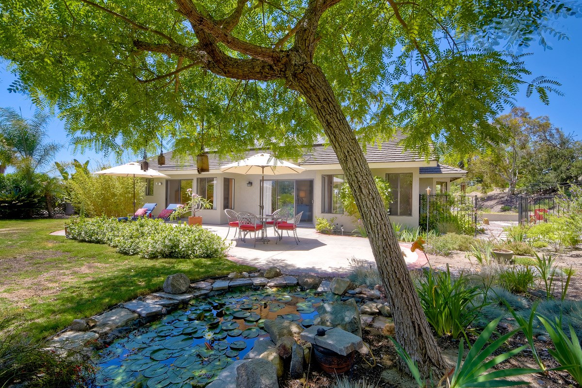 1501 Del Mar Road Oceanside, CA 92057 - Photo 15 of 25 Parklike backyard with Koi pond