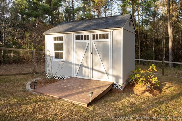 a backyard of a house