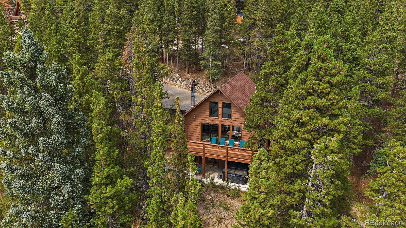 136 Nebraska Drive Idaho Springs, CO 80452 - Photo 2 of 29 an aerial view of a house with a yard