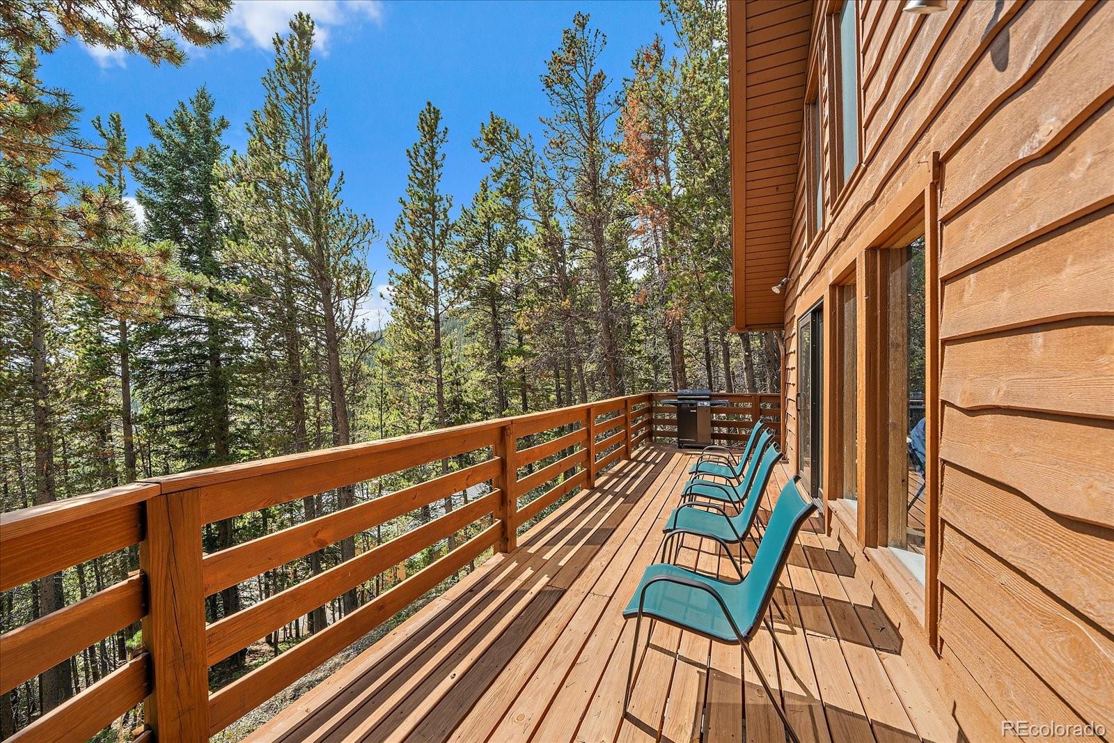 136 Nebraska Drive Idaho Springs, CO 80452 - Photo 26 of 29 a view of balcony with wooden floor and fence