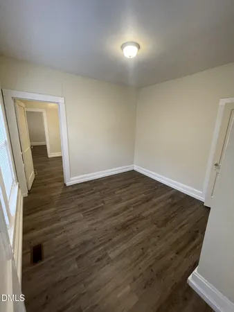 a view of kitchen with wooden floor