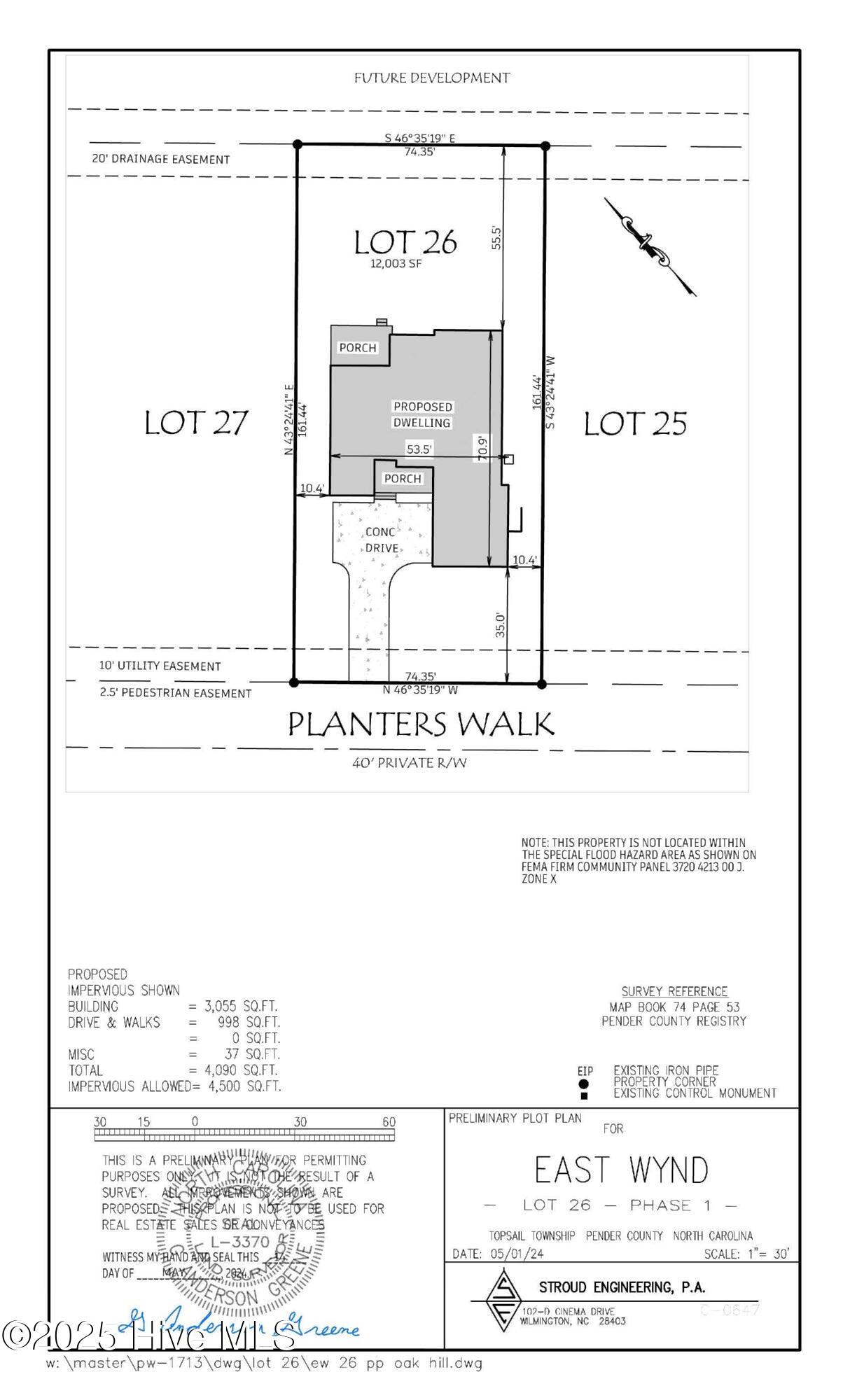 285 Planters Walk Hampstead, NC 28443 - Photo 40 of 41 285 Planters Walk Site Plan