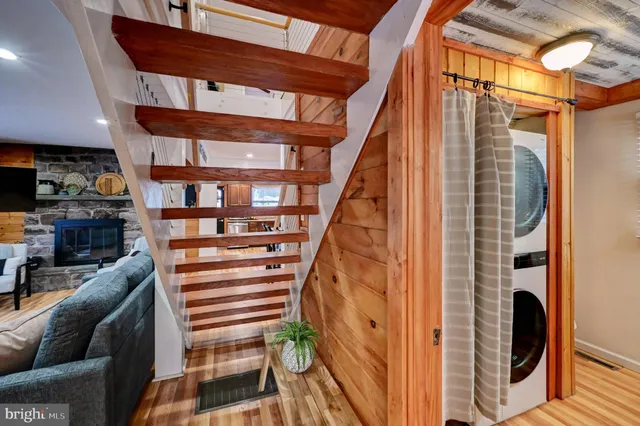 a view of a water heater room