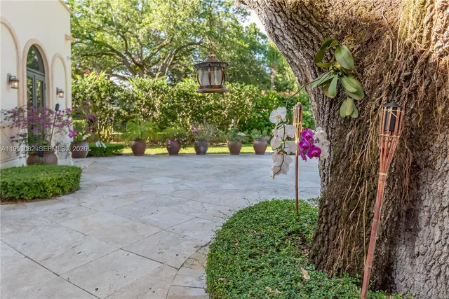 a view of swimming pool with trees