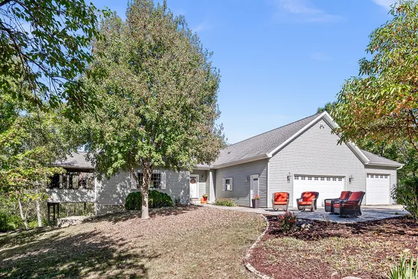 a view of a house with a patio