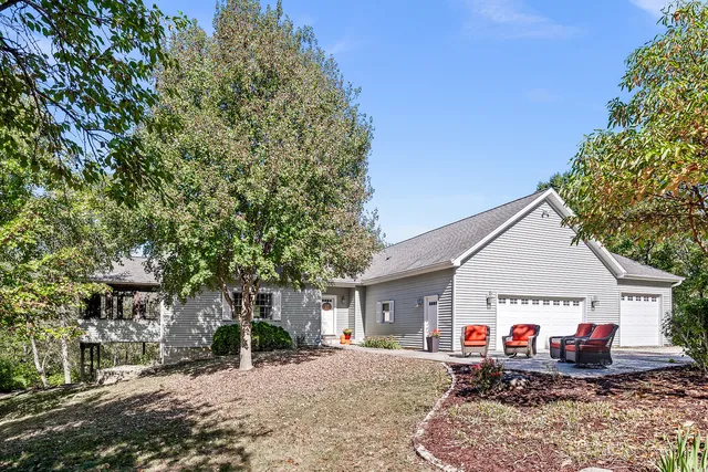 a view of a house with a patio