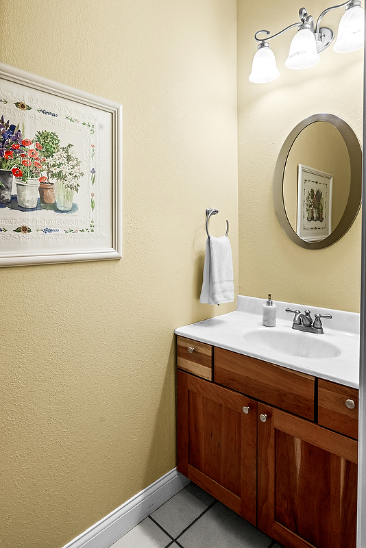 2296 Deer Ridge Court Carlock, IL 61725 - Photo 27 of 59 a bathroom with a granite countertop sink and a mirror
