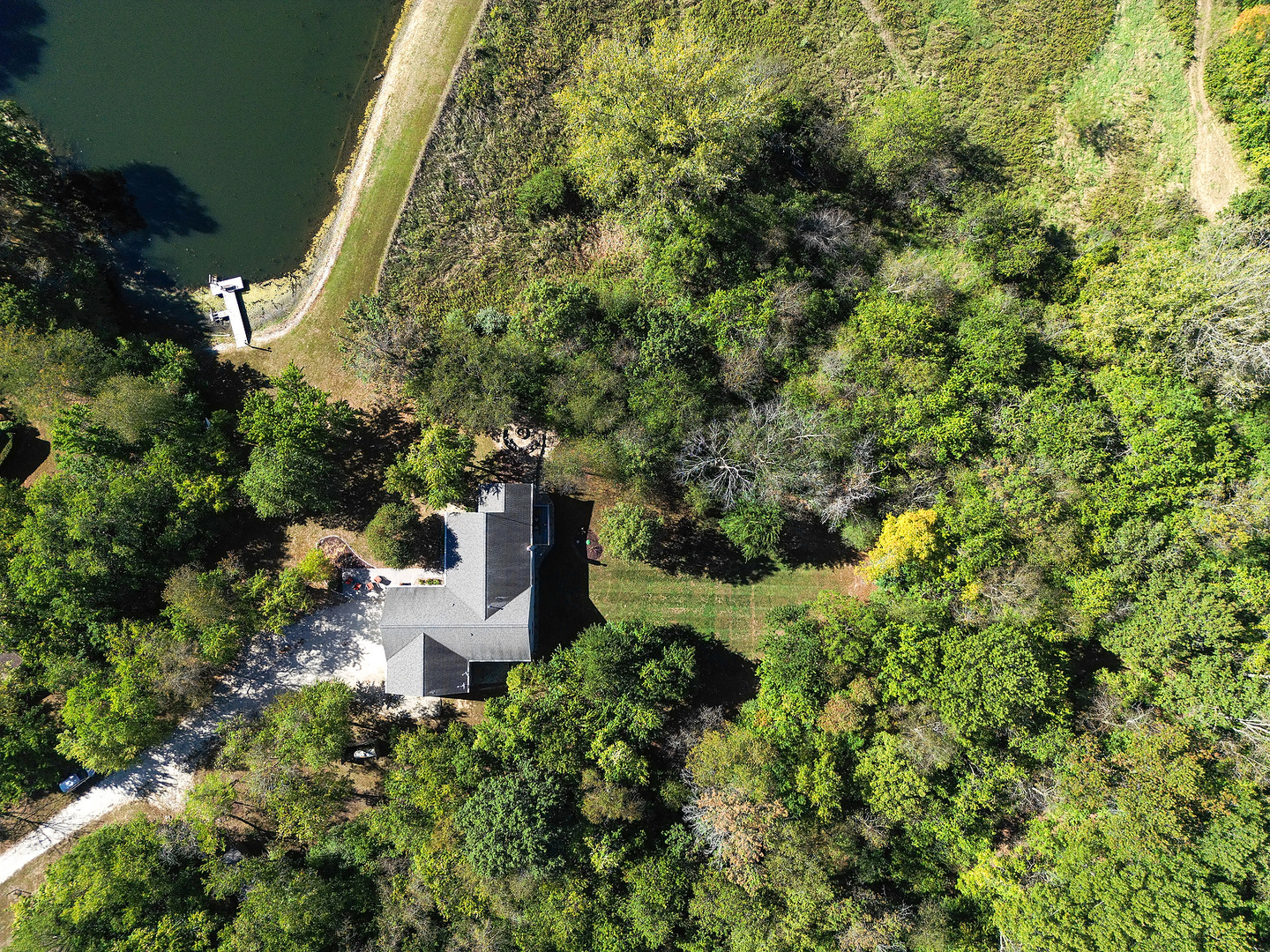 2296 Deer Ridge Court Carlock, IL 61725 - Photo 54 of 59 an aerial view of a house with a yard