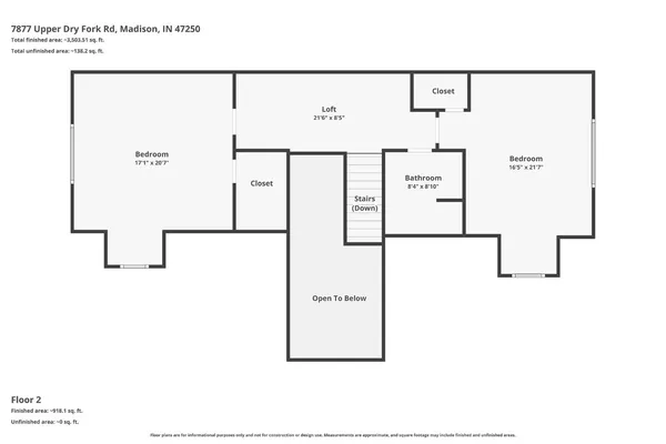 $512,900 | 7877 Upper Dry Fork Road, Madison, IN 47250