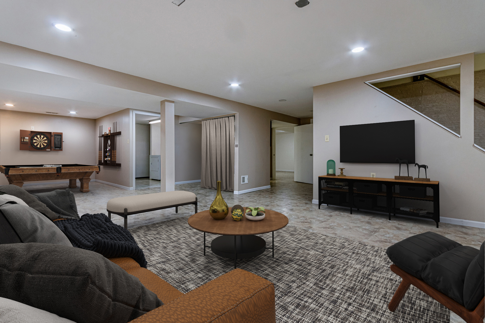 12 Roulock Road Montgomery, IL 60538 - Photo 13 of 17 a living room with furniture and a flat screen tv