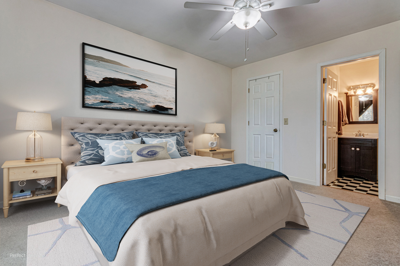 12 Roulock Road Montgomery, IL 60538 - Photo 7 of 17 a bedroom with a bed and a painting on the wall