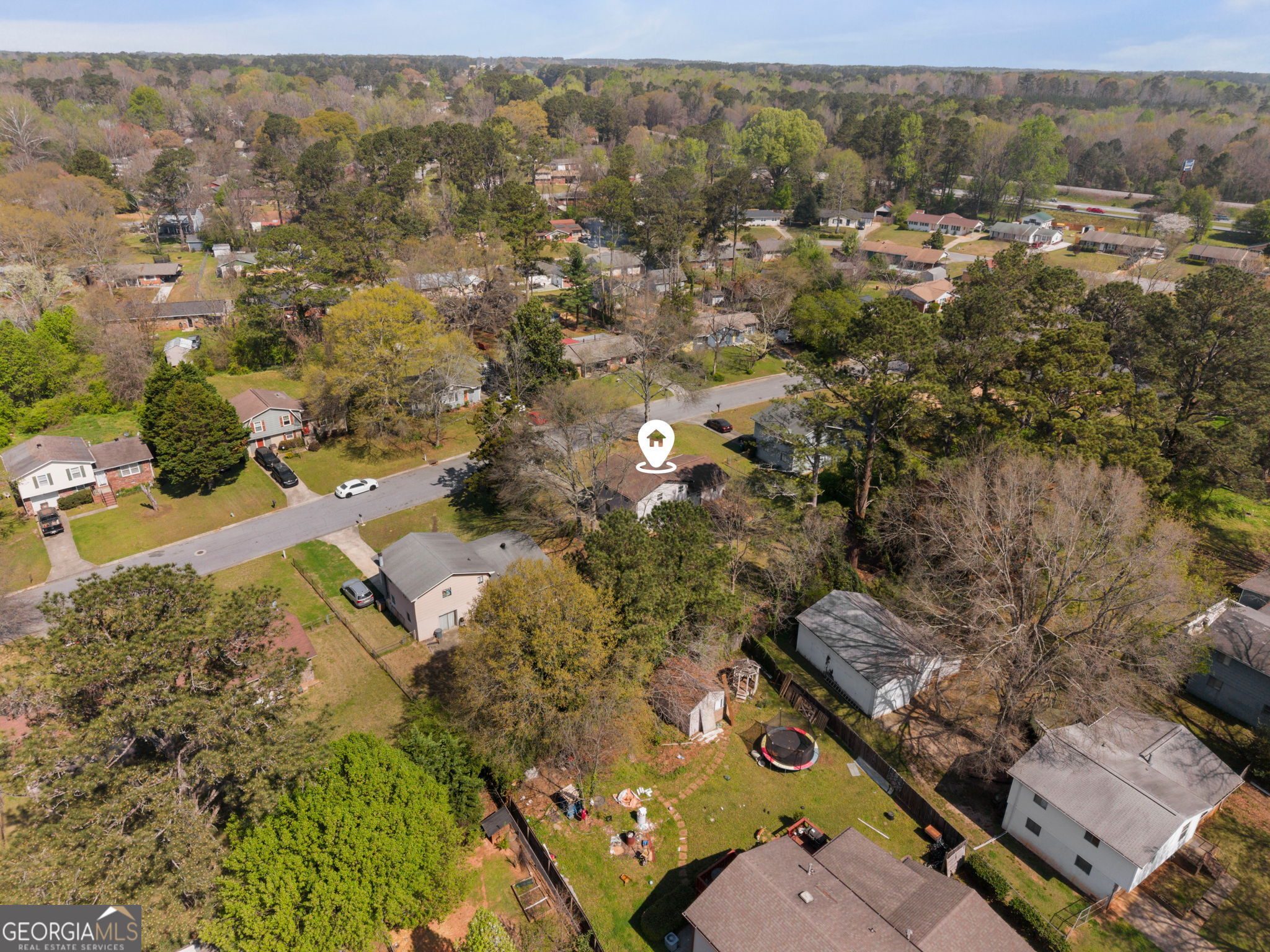 1685 Kinglet Road Jonesboro, GA 30238 - Photo 33 of 34 an aerial view of residential houses with outdoor space