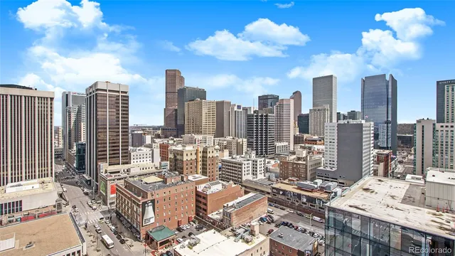 a view of city with terrace