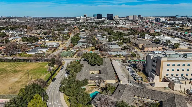 an aerial view of multiple house