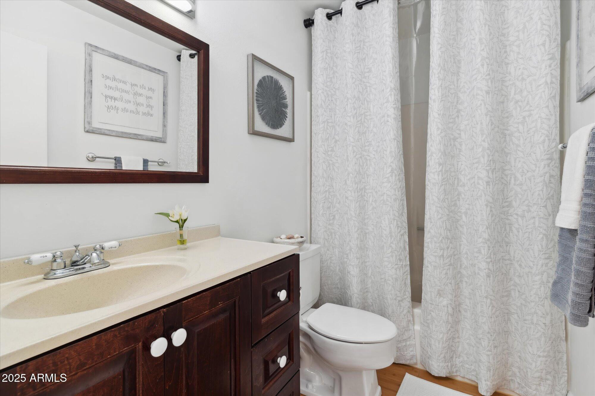 5020 North Granite Reef Road Scottsdale, AZ 85250 - Photo 20 of 24 a bathroom with a sink vanity mirror and toilet