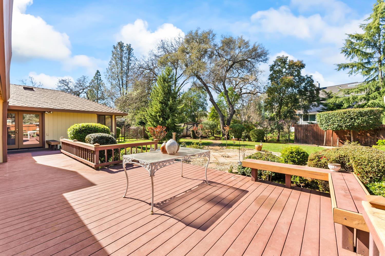 3708 Millbrae Road Cameron Park, CA 95682 - Photo 32 of 48 a view of house with deck outdoor seating and barbeque oven