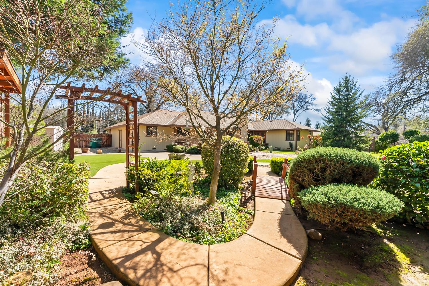 3708 Millbrae Road Cameron Park, CA 95682 - Photo 40 of 48 a view of a garden with pathway