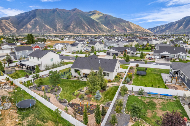 2454 West Jackson Street Mapleton, UT 84664 - Photo 57 of 63 Aerial view of residential area featuring mountains