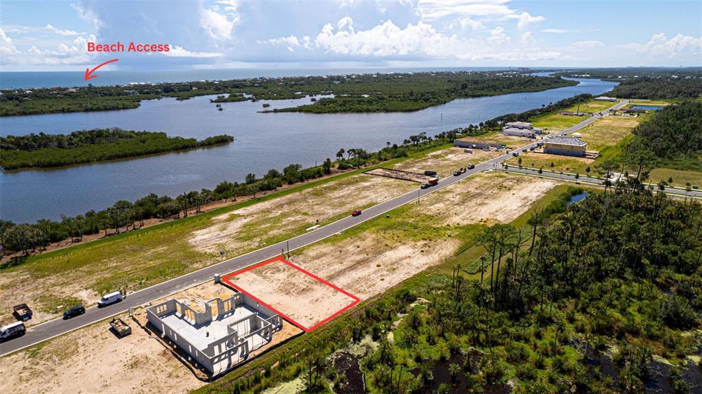 53 Coronado Road Flagler Beach, FL 32136 - Photo 12 of 29 an aerial view of ocean and residential houses with outdoor space