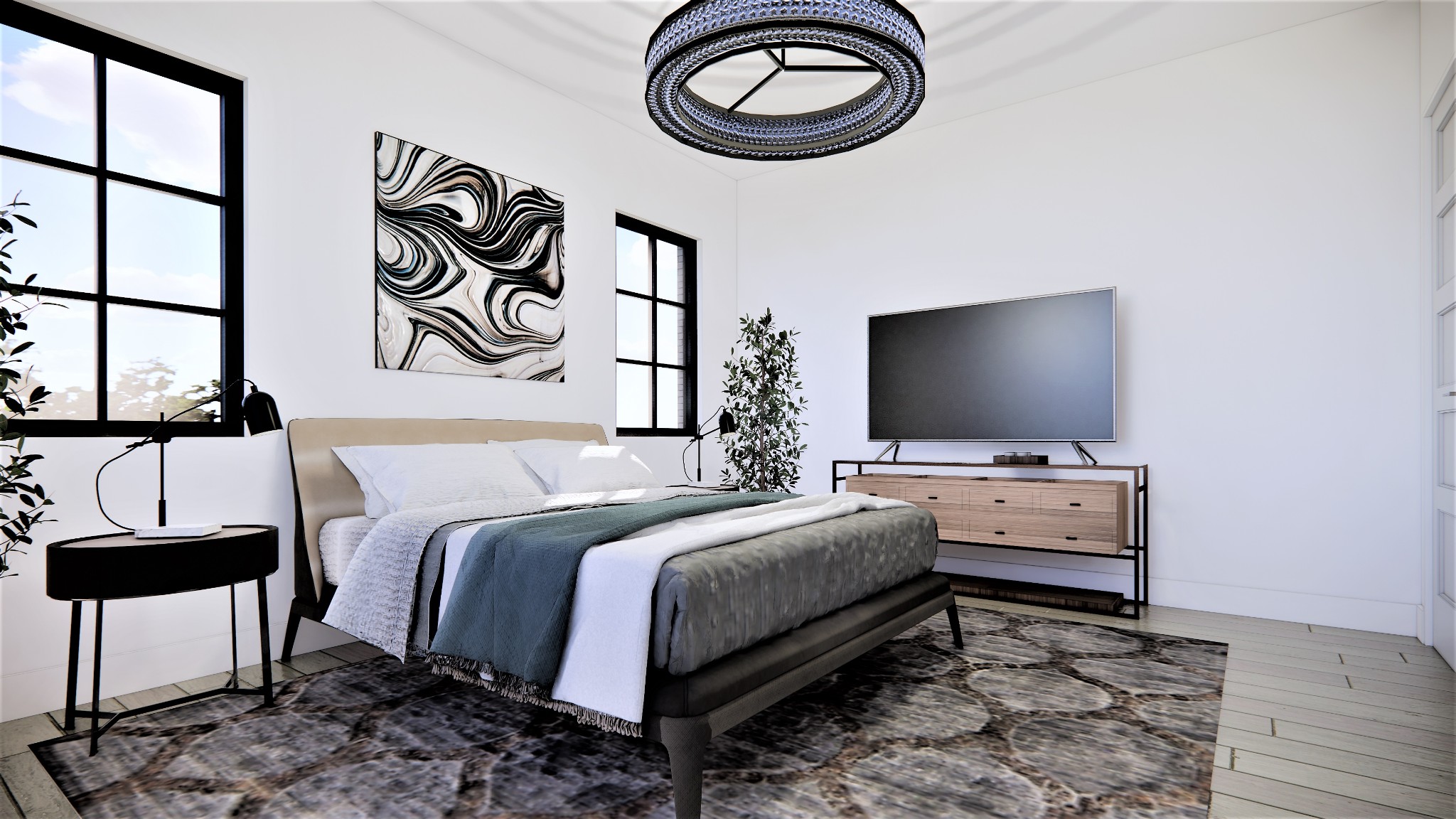 5103 Cornwall Drive Brentwood, TN 37027 - Photo 23 of 50 a bedroom with a bed and a flat screen tv