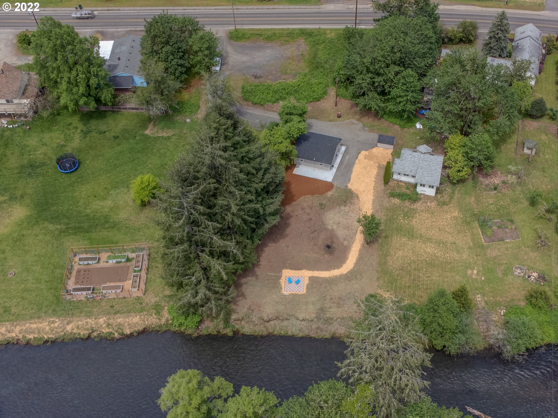 92143 Marcola Road Marcola, OR 97454 - Photo 21 of 27 an aerial view of a house with a yard