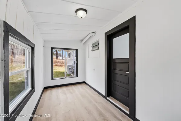 a view of a big room with an empty space