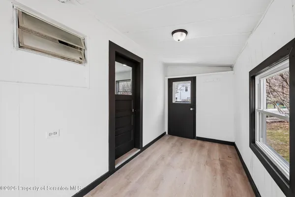 an empty room with a window