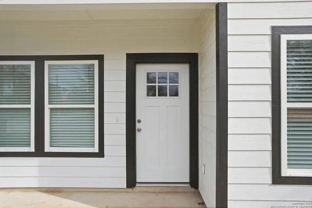 a view of entrance front of house