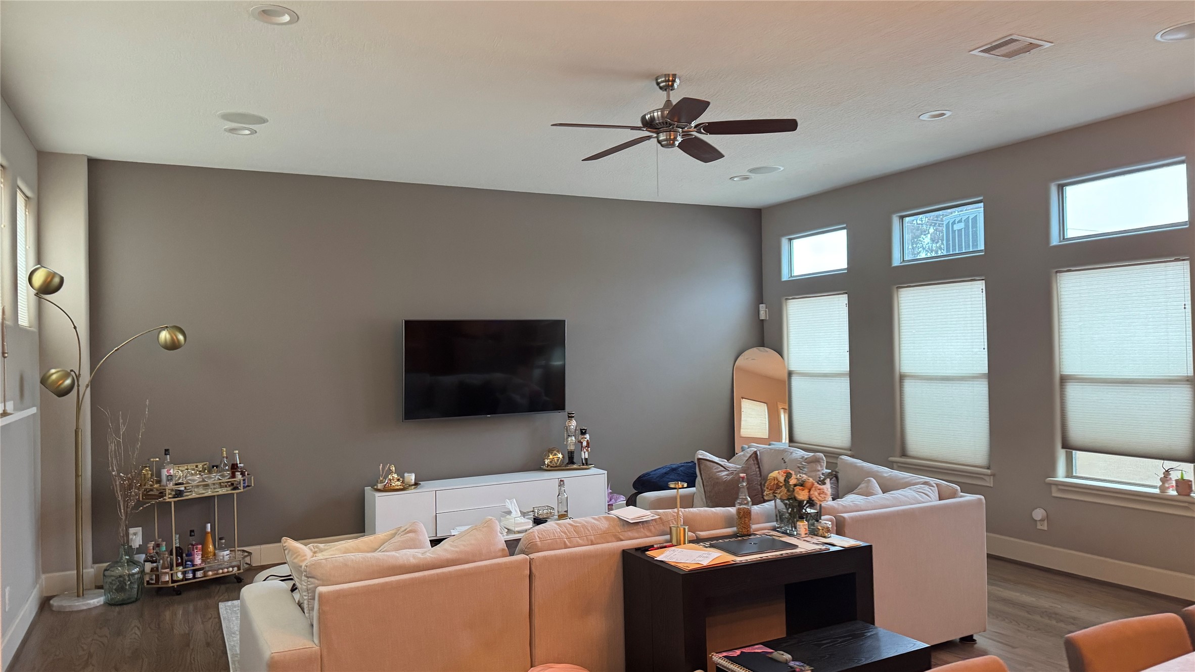 1408 Vermont Street, Unit C Houston, TX 77006 - Photo 5 of 23 a living room with furniture and a flat screen tv