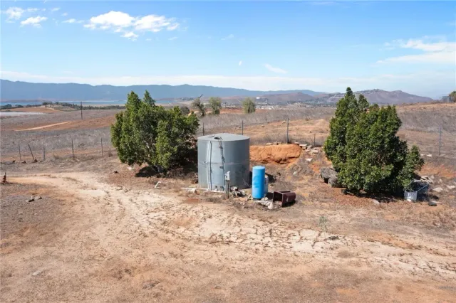 a view of a terrace with a road
