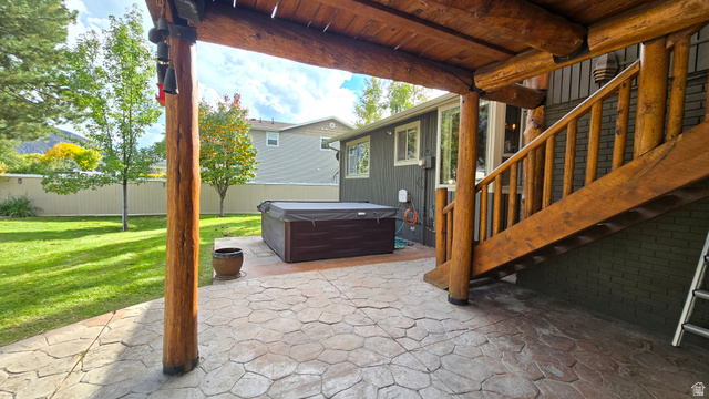 11077 Susan Drive Sandy, UT 84092 - Photo 6 of 20 View of patio / terrace with a hot tub