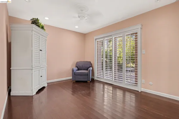a view of livingroom with furniture and wooden floor