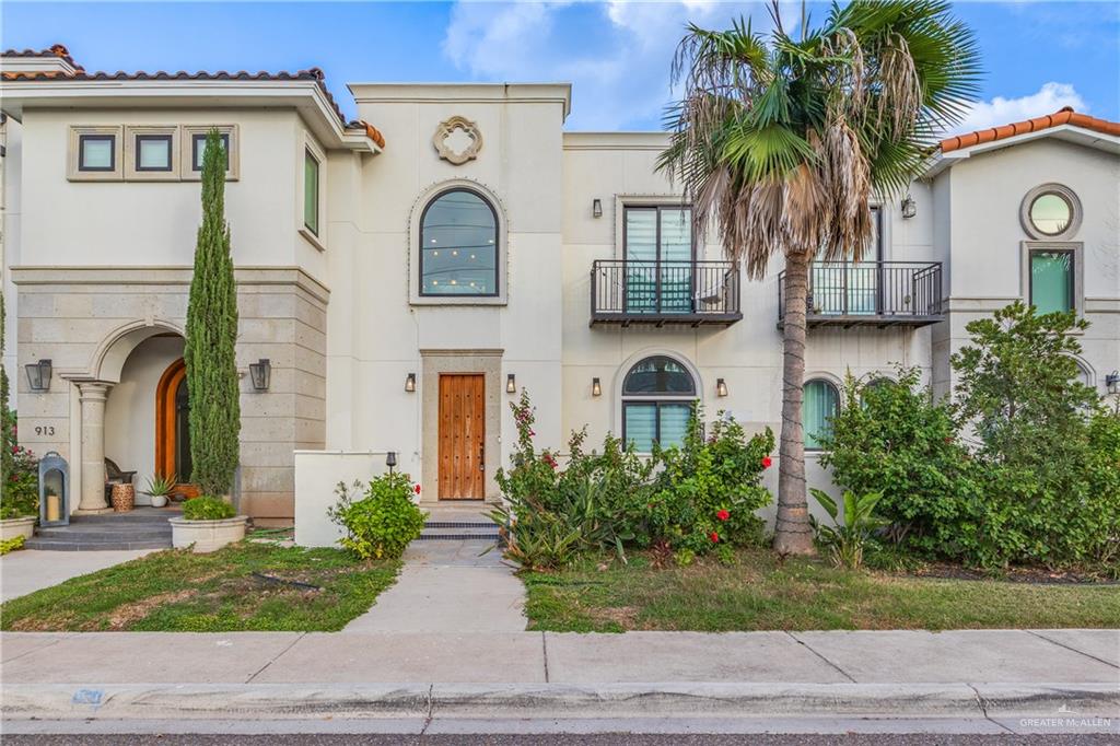 915 Santa Lucia Street Mission, TX 78572 - Photo 1 of 23 Mediterranean / spanish house with a balcony, stucco siding, and a tiled roof