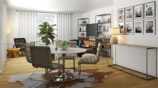 a view of a big room with closet and windows