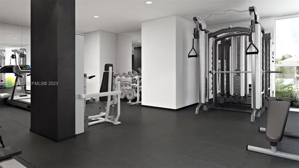 a workspace with furniture and wooden floor