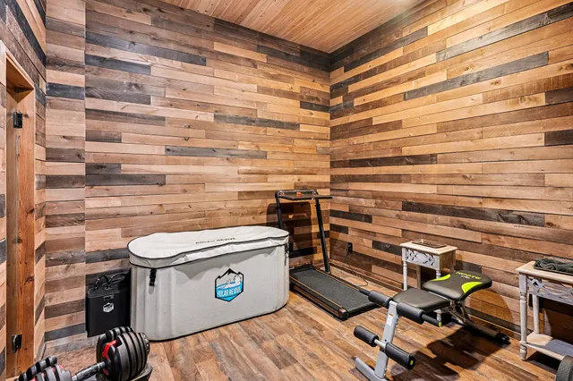 a view of a chairs on the roof deck