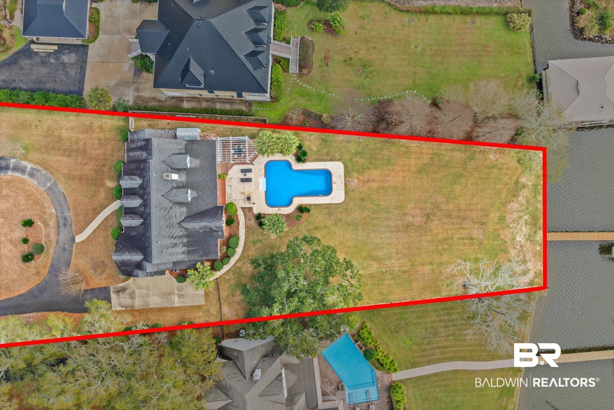 4851 Audubon Drive Mobile, AL 36619 - Photo 33 of 46 View of property location with property parcel outlined and a pool area