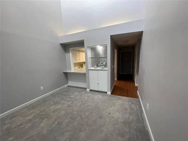a view of a kitchen with a sink