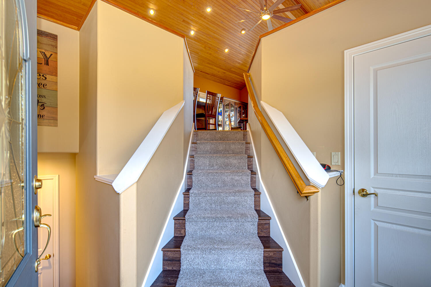 66250 Gerking Market Road Bend, OR 97703 - Photo 15 of 86 Foyer area with stairs to upper level great room and primary suite