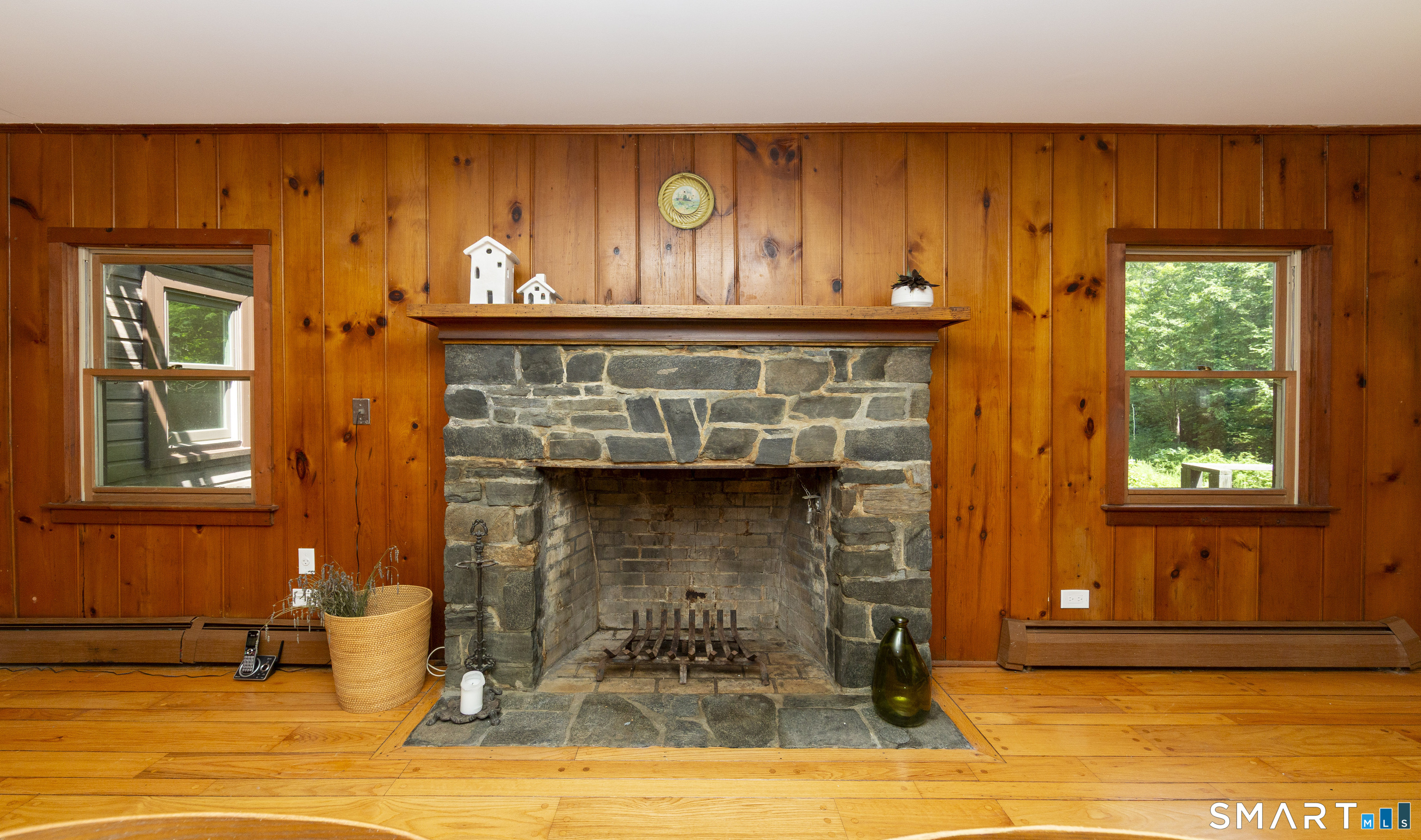 48 Keeler Road Sharon, CT 06069 - Photo 16 of 40 Massive stone fireplace.