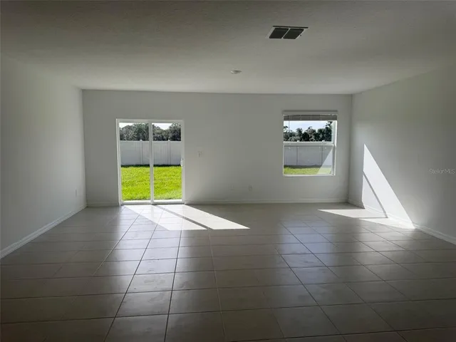 a view of a livingroom with a window