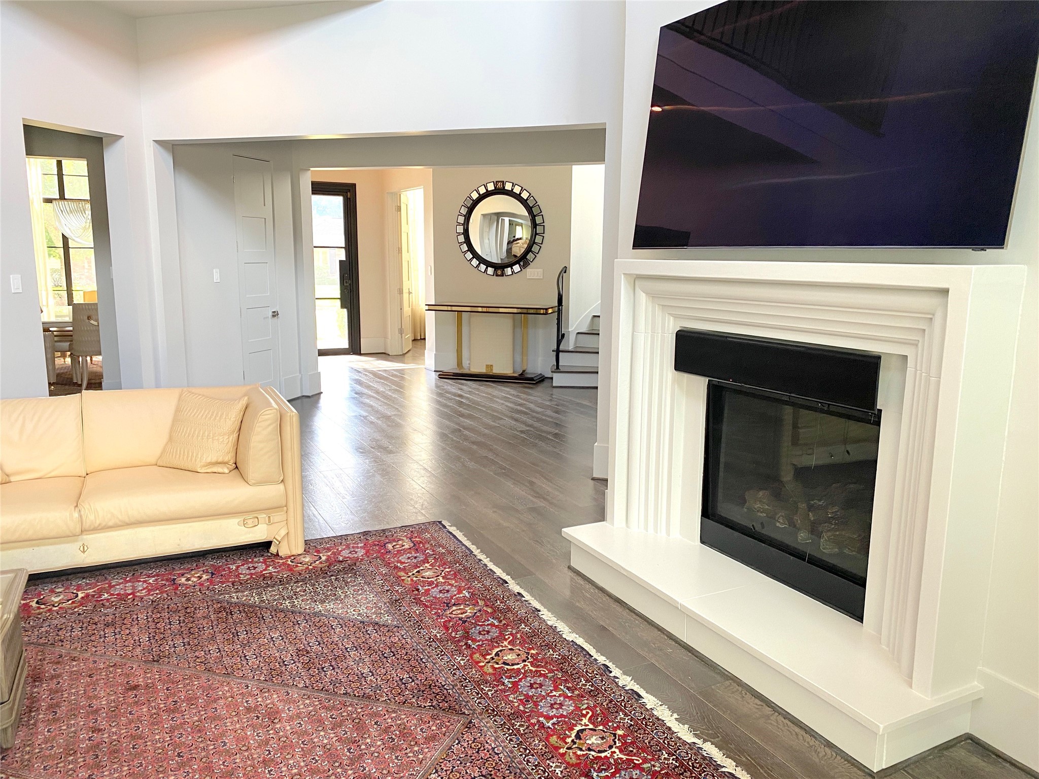 4642 Devon Street Houston, TX 77027 - Photo 14 of 39 a living room with furniture and a fireplace
