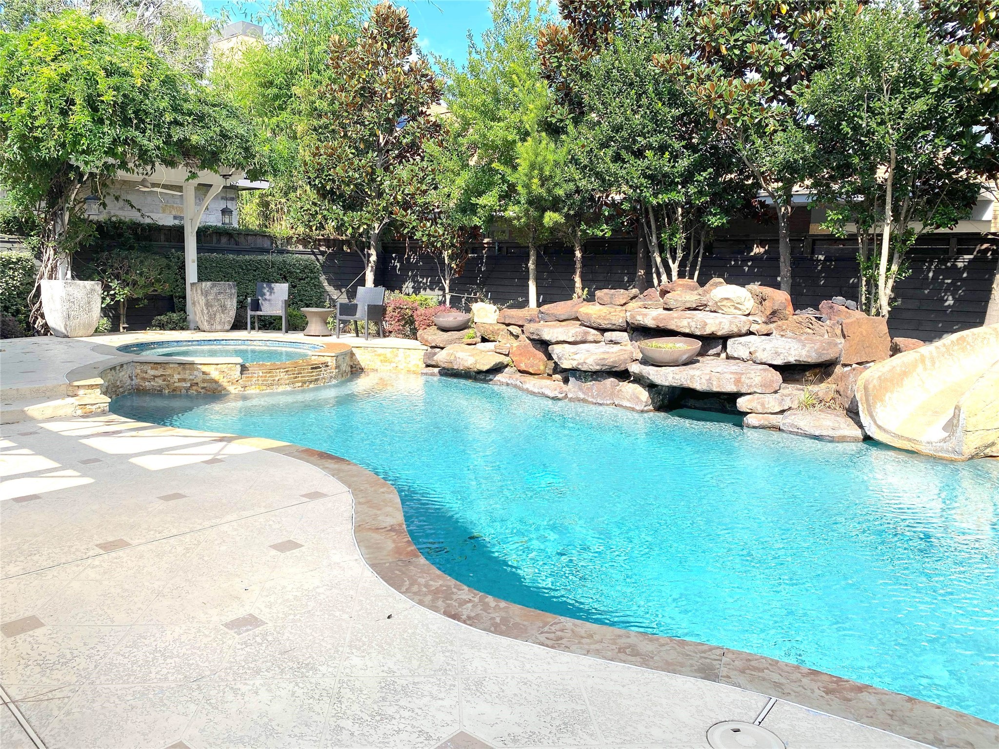 4642 Devon Street Houston, TX 77027 - Photo 39 of 39 a view of a swimming pool with a patio