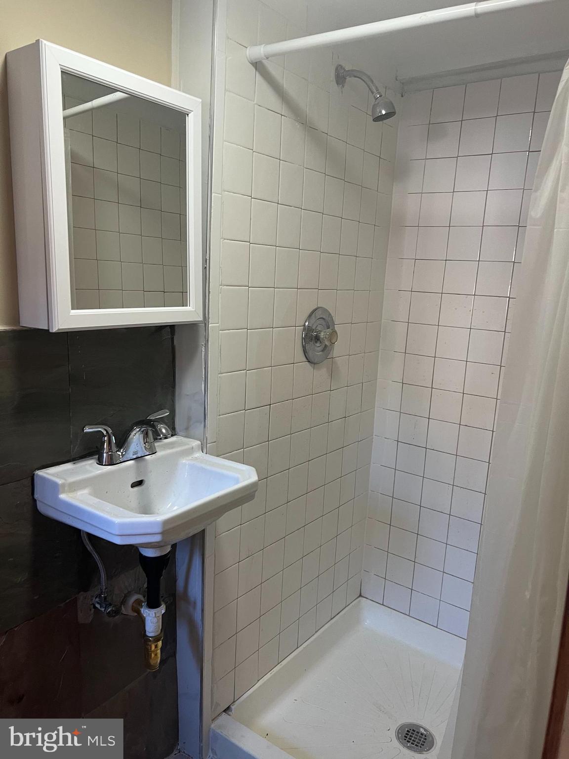 3340 Cottman Avenue Philadelphia, PA 19149 - Photo 6 of 42 a bathroom with a sink a shower and a mirror
